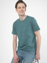 Cotstyle Cotton Fabrics Round Neck Short Length Plain Half Sleeve Casual & Daily Wear Men's T-Shirts -  Pack of 1 - Hydro Teal